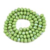 Electroplate Opaque Solid Color Glass Beads Strands EGLA-A044-P6mm-L30-2