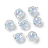 UV Plating Rainbow Iridescent Acrylic Beads X1-OACR-H015-11-4