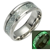 Luminous Glow in the Dark Dragon Stainless Steel Finger Ring PW-WG84200-41-1