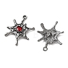 Alloy & Ruby Rhinestone Pendants FIND-G118-07B-01-2