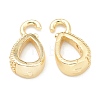 Brass Micro Pave Clear Cubic Zirconia Pendants ZIRC-O042-01G-3