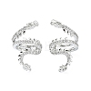 Rack Plating Brass Micro Pave Cubic Zirconia Cuff Earring EJEW-C086-16P-1