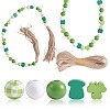 150Pcs 5 Styles Saint Patrick's Day Wood European Beads Set WOOD-SZ0001-27-1