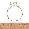 Duo Tone 304 Stainless Steel Round Ball Rope Chain Bracelets BJEW-JB14366-4