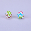Printed Round Silicone Focal Beads SI-JX0056A-59-1