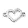304 Stainless Steel Hollow Connector Charms STAS-R003-05P-1