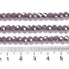 Electroplate Opaque Glass Beads Strands X-EGLA-A035-P4mm-A11-4