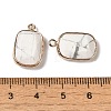 Natural Howlite Faceted Pendants G-Q169-06G-01-3