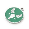 Twelve Constellations 304 Stainless Steel Enamel Pendants SA-CBAAE04-01P-02-2