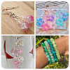 100Pcs Crackle Transparent Glass UV Reactive Beads GLAA-TA0004-28C-9