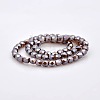 Pearl Luster Plated Glass Faceted Drum Beads Strands GLAA-A032-4mm-PL04-2