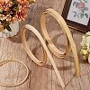 9M 3 Styles Flat Natural Bamboo Wicker Strips WOOD-GF0002-46-4