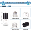 24Pcs Transparent Glass Roller Ball Bottles with Scal and Plastic Cover DIY-BC0006-46-2