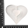 Heart 201 Stainless Steel 3D Rotating Hanging Wind Spinner STAS-C166-03B-P-3