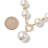 Imitation White Pearl Acrylic Beaded Necklaces NJEW-JN05122-02-4