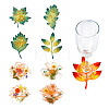 Fashewelry 8Pcs 8 Styles Flower & Leaf DIY Cup Mat Silicone Molds DIY-FW0001-25-11