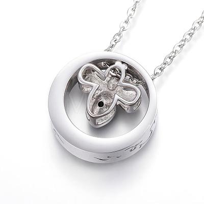 304 Stainless Steel Pendant Necklaces NJEW-H438-08B-1