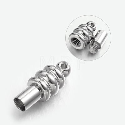 304 Stainless Steel Screw Clasps STAS-L135-01-1