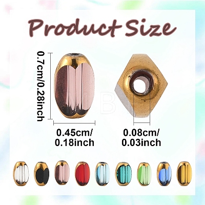 30Pcs Electroplate Glass Beads EGLA-YW0005-16A-1