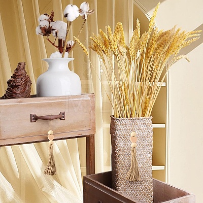 5Pcs Wood Hanging Ornaments HJEW-YW00495-1
