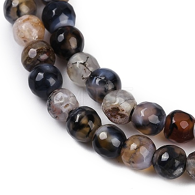 Natural Fire Crackle Agate Beads Strands G-C082-A01-38-1