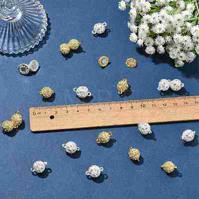 10 Bags Alloy Rhinestone Magnetic Clasps RB-FS0001-08G-1