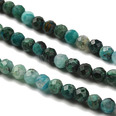 Natural Chrysocolla Beads Strands G-K373-B06-03-1