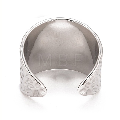 304 Stainless Steel Open Cuff Ring RJEW-C025-27P-1