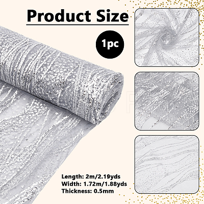 Polyester Paillette Fabric AJEW-WH0481-581C-1