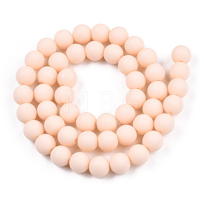 Opaque Glass Beads Strands GLAA-T032-P8mm-MD09-1