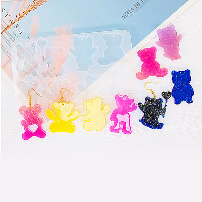 Bear DIY Pendant Silhouette Silicone Molds X1-SIL-F010-02-1