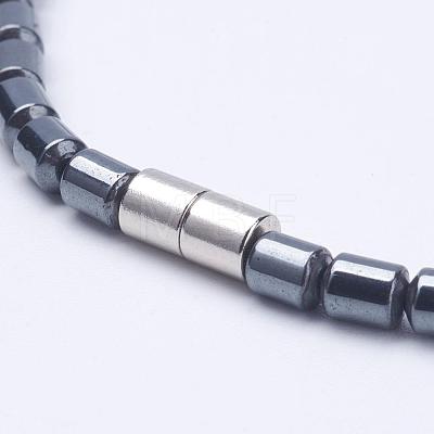 Non-Magnetic Synthetic Hematite Pendant Necklaces NJEW-F168-04-1