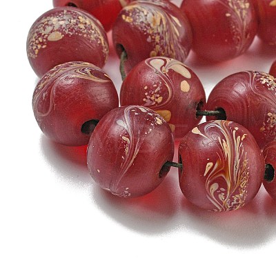 Handmade Lampwork Beads Strands BLOW-D006-07F-1