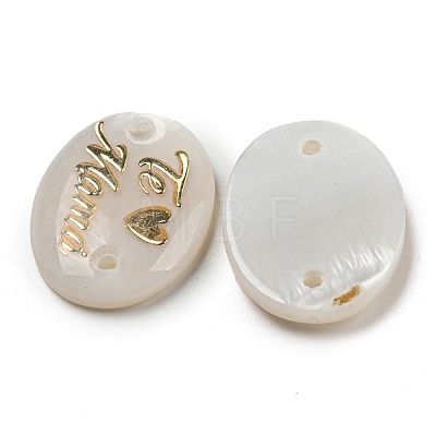 Freshwater Shell with Enamel Buttons BUTT-Z001-02-1