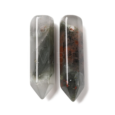 Natural African Bloodstone Pointed Pendants G-D460-01T-1