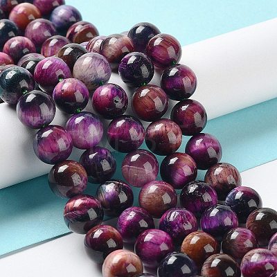 Natural Rainbow Tiger Eye Beads Strands G-NH0002-A01-C02-1