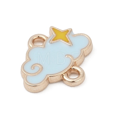 Alloy Enamel Star Cloud Connector Charms PALLOY-V001-04B-1