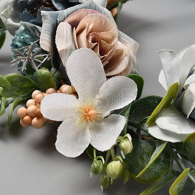 Cloth Artificial Flower Garland Headbands AJEW-WH20019-02B-1