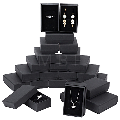 Kraft Paper Cardboard Jewelry Boxes LS-CBOX-BC0001-16-1