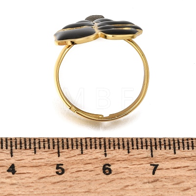 304 Stainless Steel Enamel Cuff Open Rings SA-CBA369F-02G-02-1