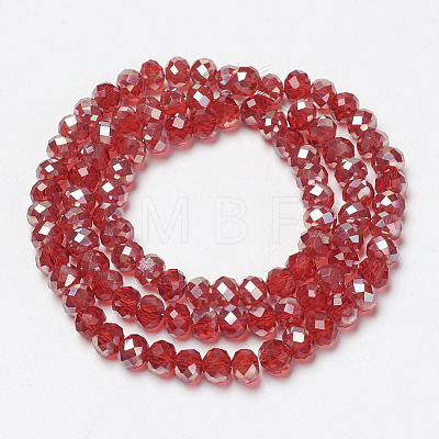 Electroplate Glass Beads Strands EGLA-A034-T1mm-J08-1