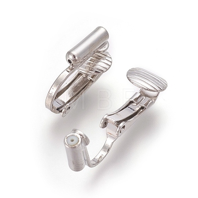 Brass Clip-on Earring Converters Findings KK-L175-01P-1