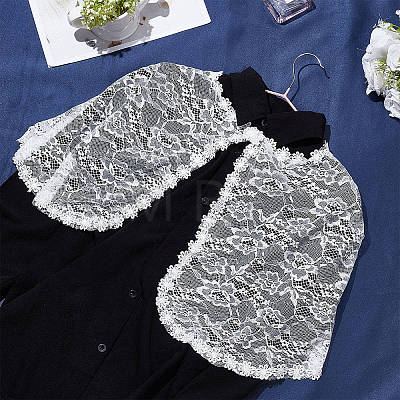 Detachable Polyester Bridal Lace Shawls AJEW-WH0248-14B-1