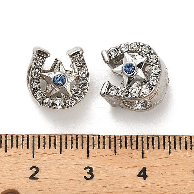 Alloy Rhinestone European Beads FIND-Q115-06P-1