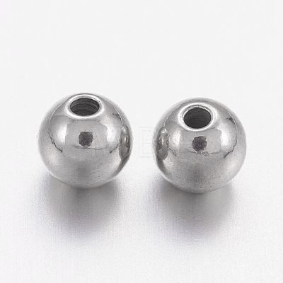 Stainless Steel Beads X-STAS-R033-4mm-1