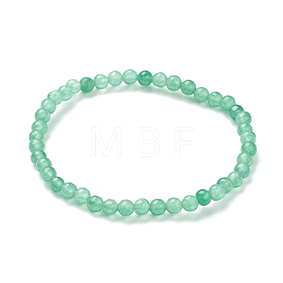 Dyed Natural Jade Beaded Stretch Bracelets BJEW-A117-A-34-1