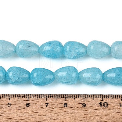 Baking Paint Crackle Glass Beads Strands DGLA-N019-03A-02-1