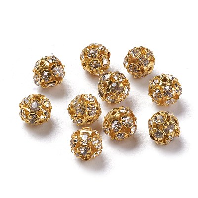 Brass Rhinestone Beads RB-H034-17-1-1