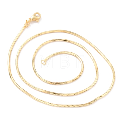 Brass Snake Chain Necklaces NJEW-I247-03G-1
