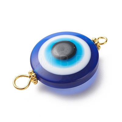 Transparent Evil Eye Resin Connector Charms PALLOY-JF01848-01-1